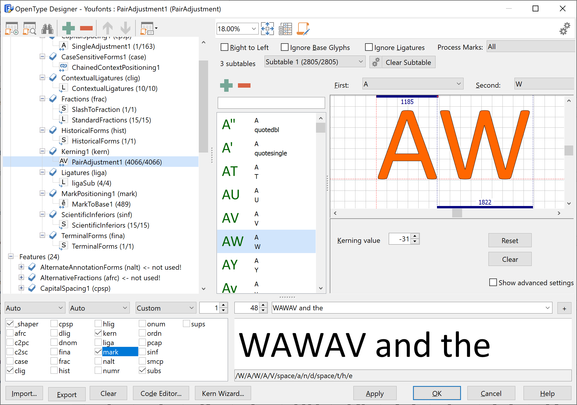 OpenType 設計器