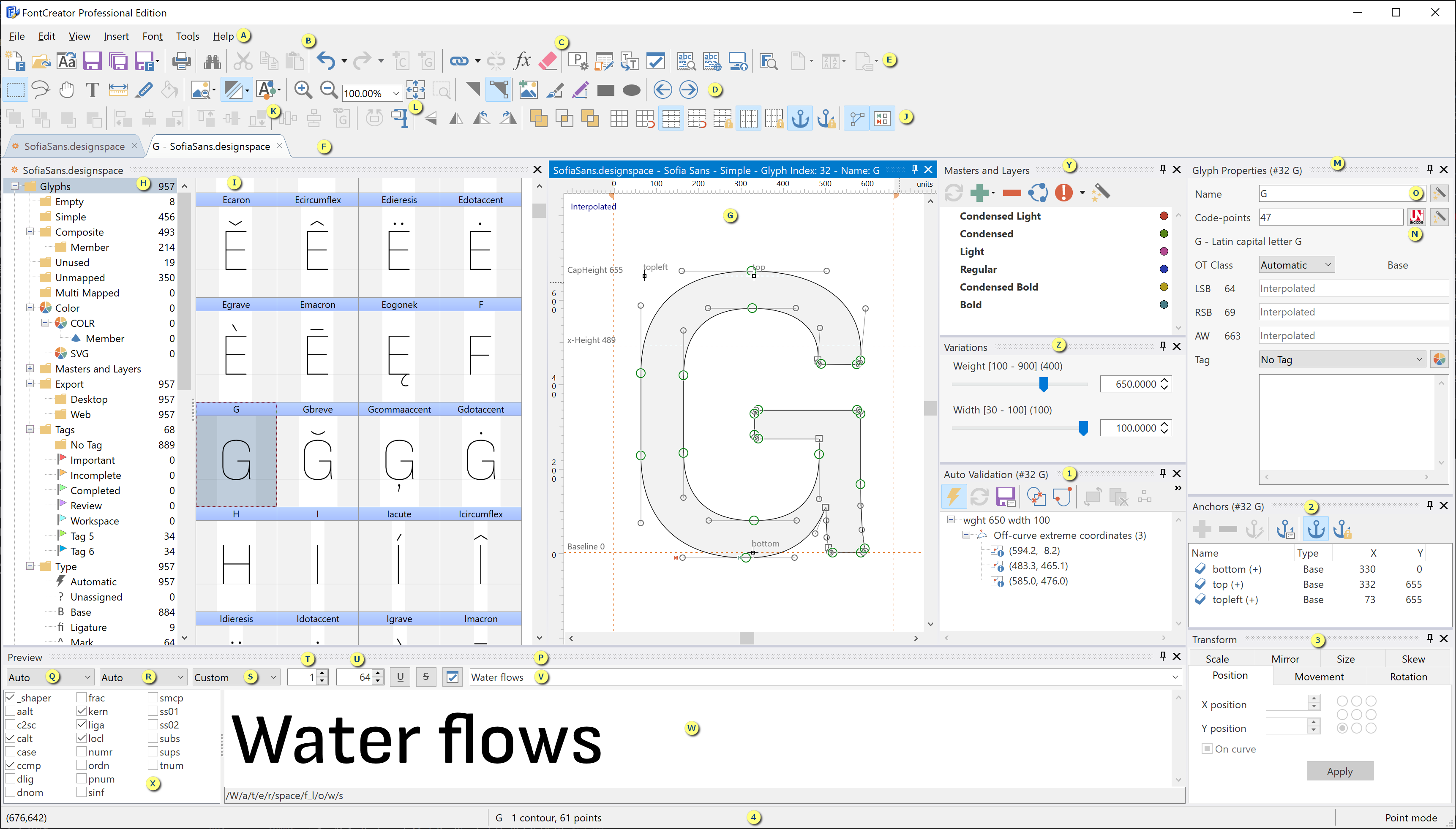 FontCreator 介面