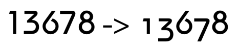 替代數字示例