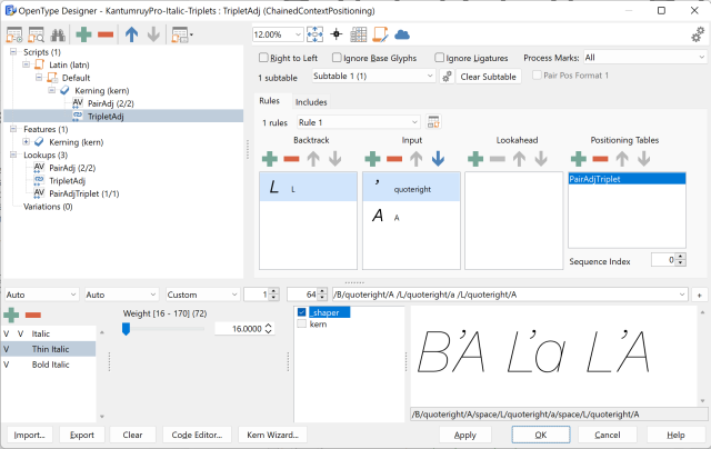 OpenType 設計器